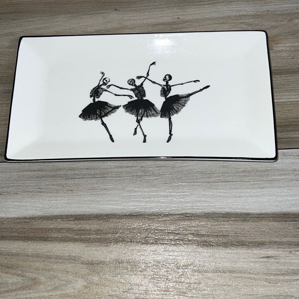 CIROA WICKED Skeleton Ballerina SERVING TRAY PLATE
